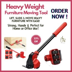 Heavy Weight Furniture Moving Tool – Easy and Efficient Lifter and Slider Set for Home and Office Use