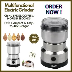 Multifunctional Electric Grinder – Compact and Powerful Grinder for Spices, Coffee, and Kitchen Use